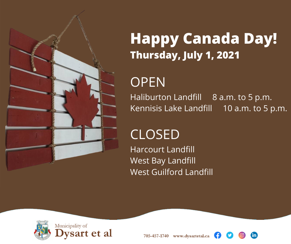 Dysart Landfill Hours - July 1, 2021